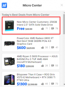 2022 Micro Center Free in store pickup 1